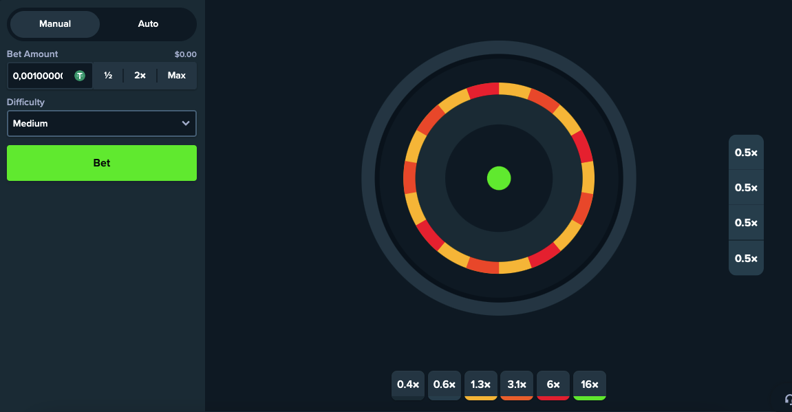 Stake Darts medium difficulty